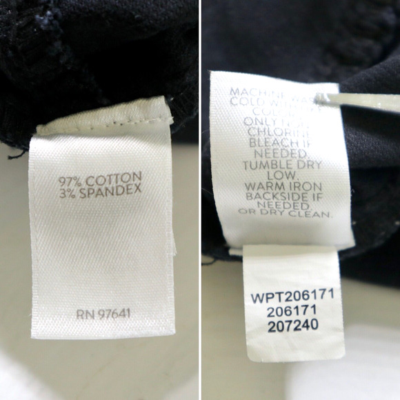 J Jill Size L Corduroy Pull On Pants Skinny Leg Elastic Waist Black - Picture 9 of 9